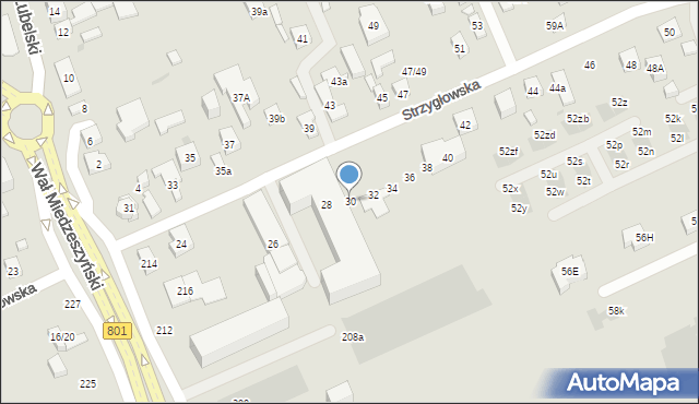 Warszawa, Strzygłowska, 30, mapa Warszawy