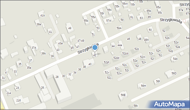 Warszawa, Strzygłowska, 42, mapa Warszawy