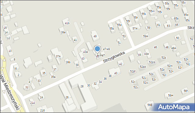 Warszawa, Strzygłowska, 45, mapa Warszawy