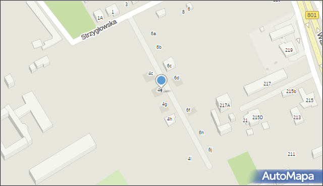 Warszawa, Strzygłowska, 4f, mapa Warszawy