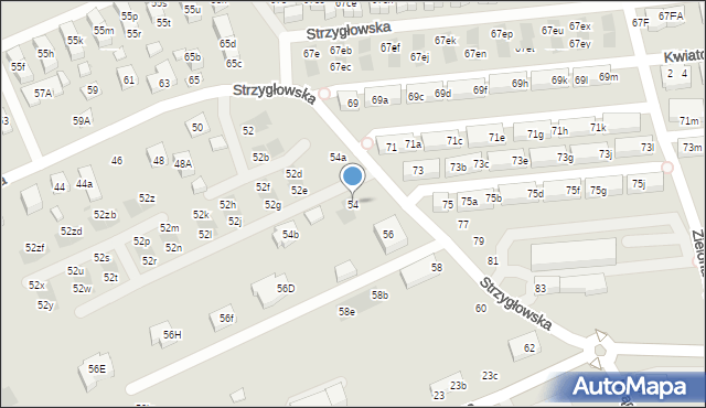 Warszawa, Strzygłowska, 54, mapa Warszawy