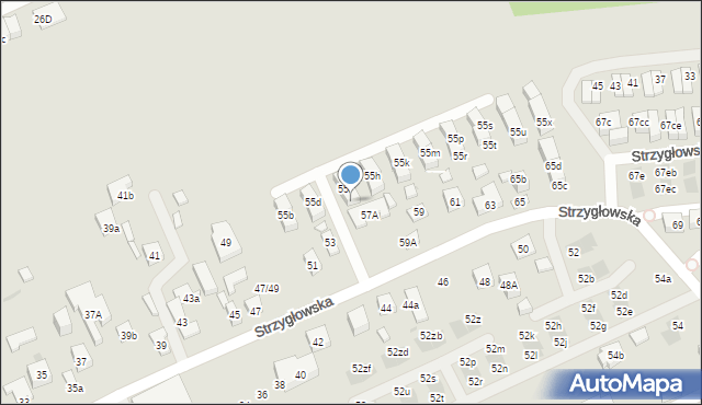 Warszawa, Strzygłowska, 55g, mapa Warszawy