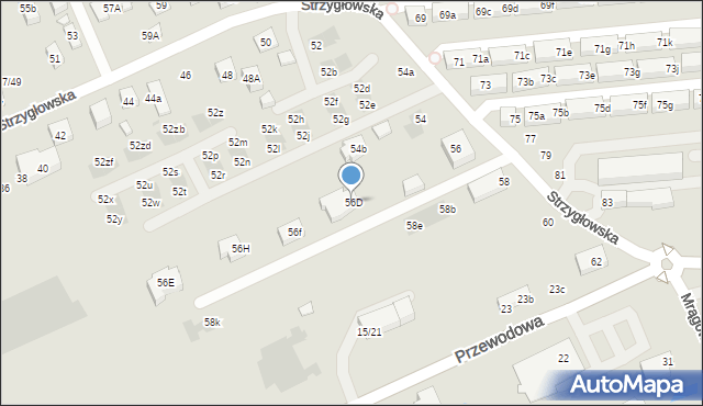Warszawa, Strzygłowska, 56D, mapa Warszawy