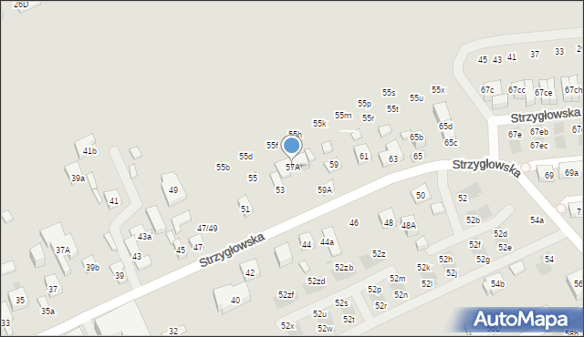 Warszawa, Strzygłowska, 57A, mapa Warszawy