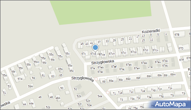 Warszawa, Strzygłowska, 67cd, mapa Warszawy