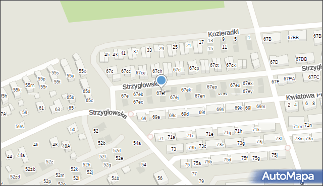 Warszawa, Strzygłowska, 67ef, mapa Warszawy