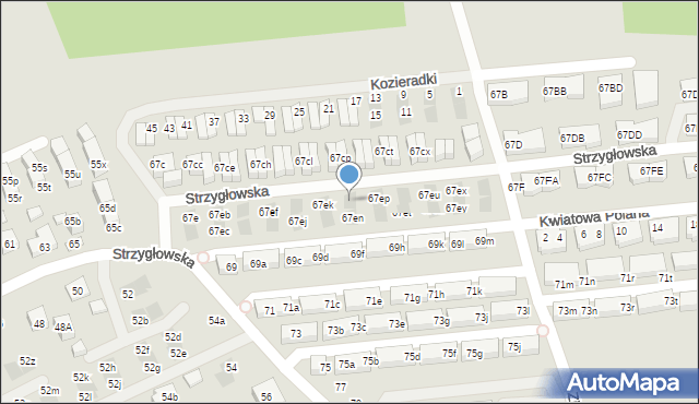 Warszawa, Strzygłowska, 67em, mapa Warszawy