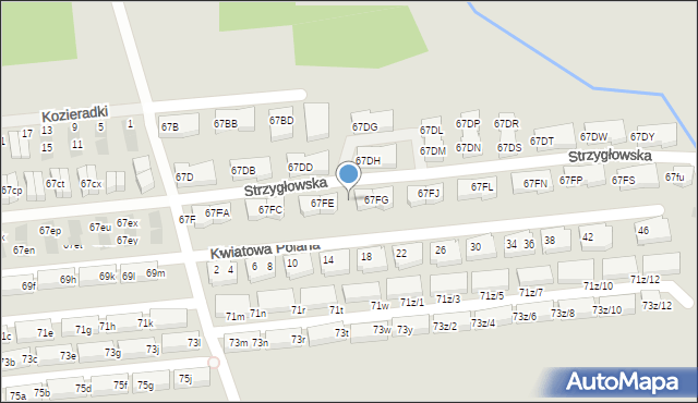 Warszawa, Strzygłowska, 67FF, mapa Warszawy