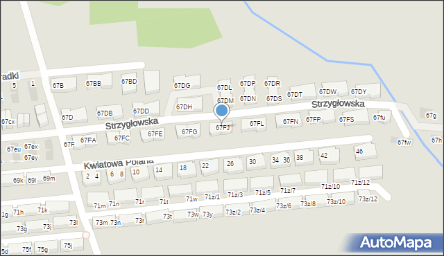 Warszawa, Strzygłowska, 67FJ, mapa Warszawy