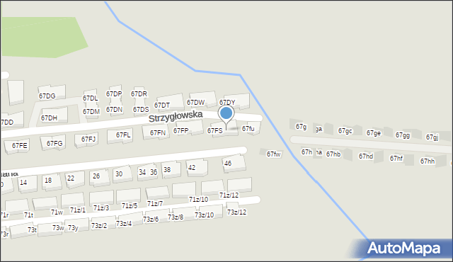 Warszawa, Strzygłowska, 67FT, mapa Warszawy