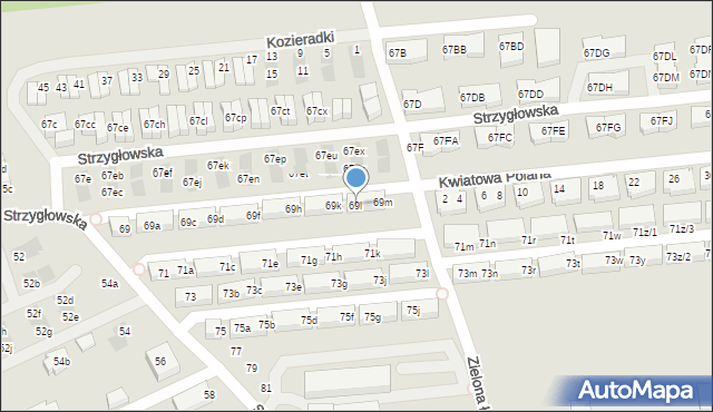 Warszawa, Strzygłowska, 69l, mapa Warszawy