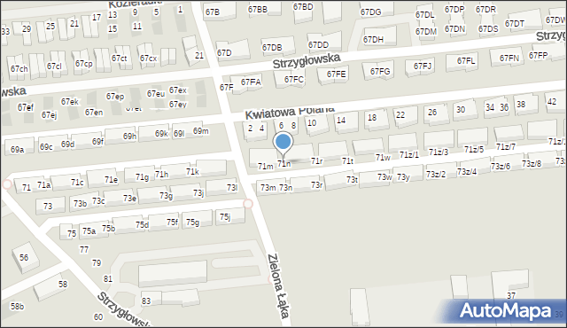 Warszawa, Strzygłowska, 71n, mapa Warszawy