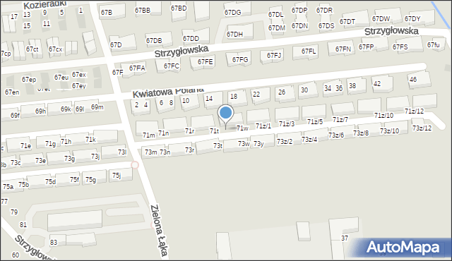 Warszawa, Strzygłowska, 71u, mapa Warszawy