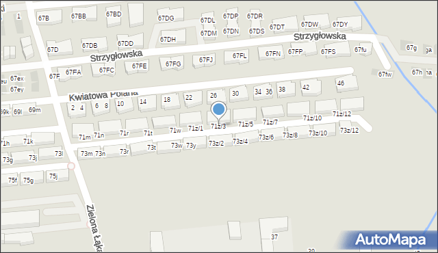 Warszawa, Strzygłowska, 71z/3, mapa Warszawy