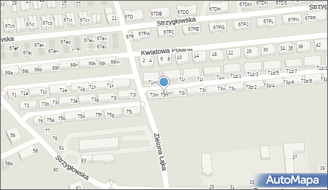 Warszawa, Strzygłowska, 73n, mapa Warszawy