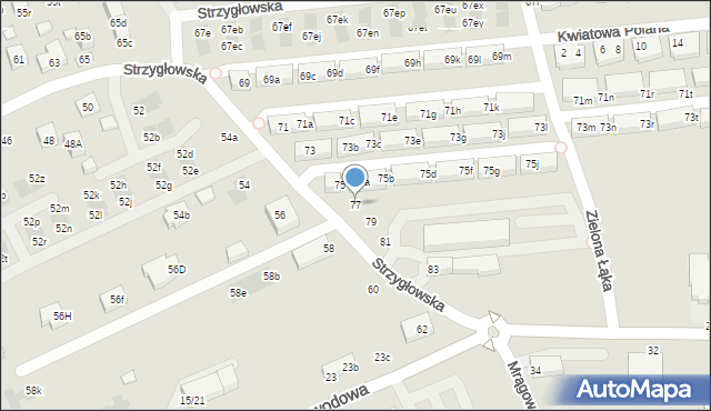 Warszawa, Strzygłowska, 77, mapa Warszawy