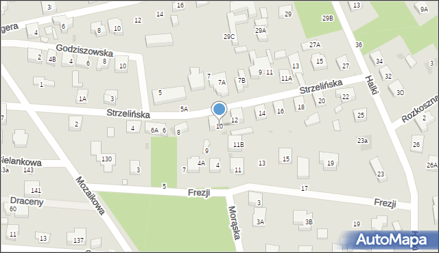 Warszawa, Strzelińska, 10, mapa Warszawy