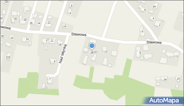 Warszowice, Stawowa, 15, mapa Warszowice