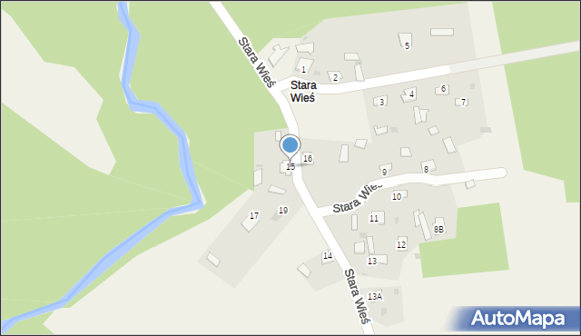 Wąsosz, Stara Wieś, 15, mapa Wąsosz