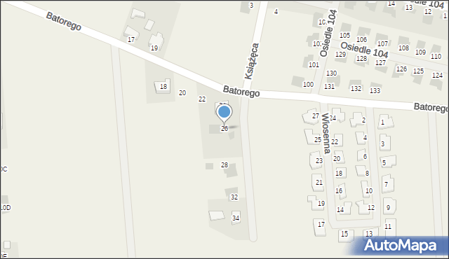 Węglew, Stefana Batorego, 26, mapa Węglew