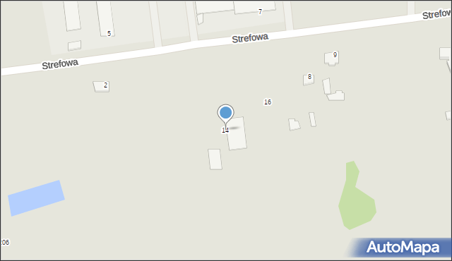 Węgrów, Strefowa, 14, mapa Węgrów