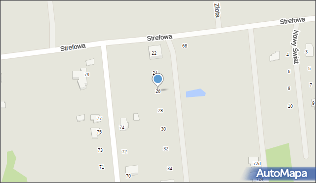 Węgrów, Strefowa, 26, mapa Węgrów