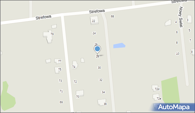 Węgrów, Strefowa, 28, mapa Węgrów