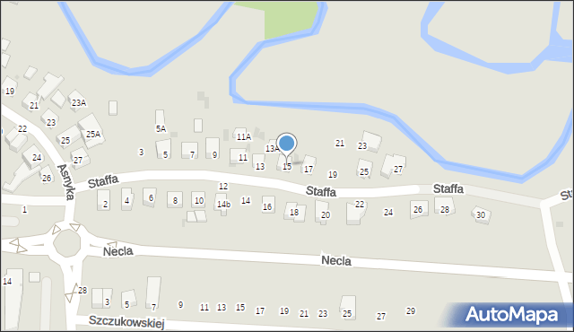 Wejherowo, Staffa Leopolda, 15, mapa Wejherowo