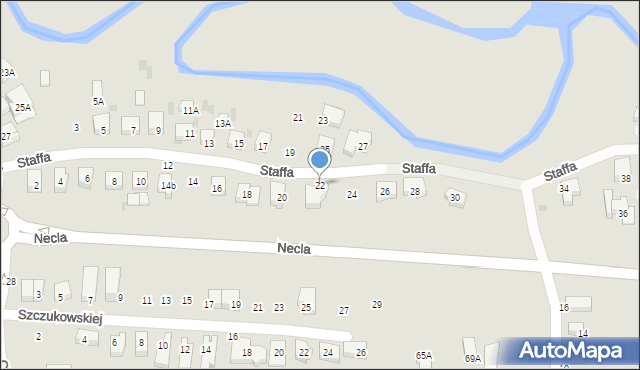 Wejherowo, Staffa Leopolda, 22, mapa Wejherowo