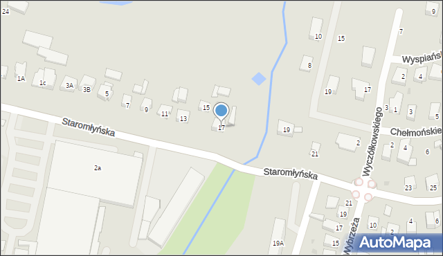 Wejherowo, Staromłyńska, 17, mapa Wejherowo