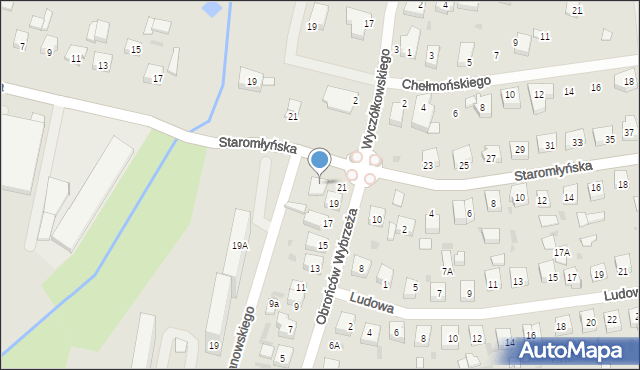Wejherowo, Staromłyńska, 2c, mapa Wejherowo