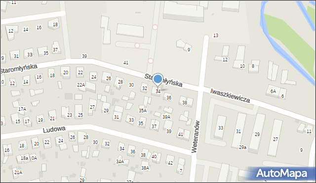 Wejherowo, Staromłyńska, 34, mapa Wejherowo