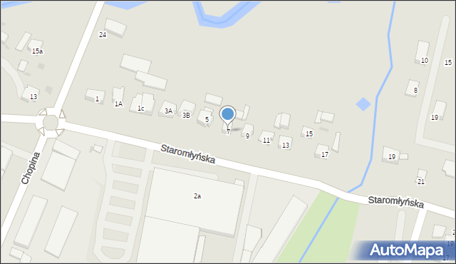 Wejherowo, Staromłyńska, 7, mapa Wejherowo