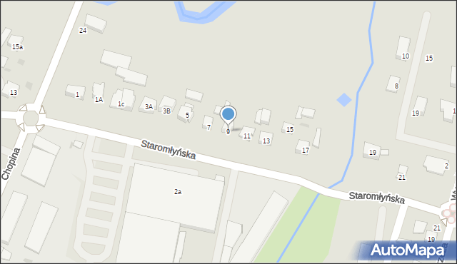 Wejherowo, Staromłyńska, 9, mapa Wejherowo