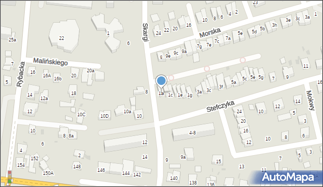 Wejherowo, Stefczyka Franciszka, 1a, mapa Wejherowo