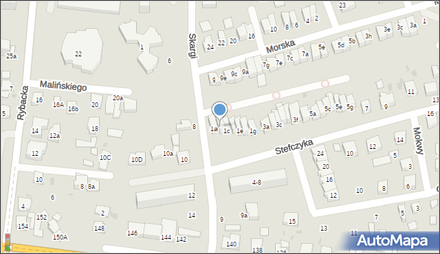 Wejherowo, Stefczyka Franciszka, 1b, mapa Wejherowo
