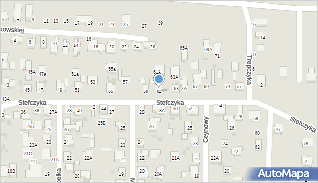 Wejherowo, Stefczyka Franciszka, 61, mapa Wejherowo