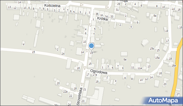 Wiązów, Strzelińska, 13, mapa Wiązów