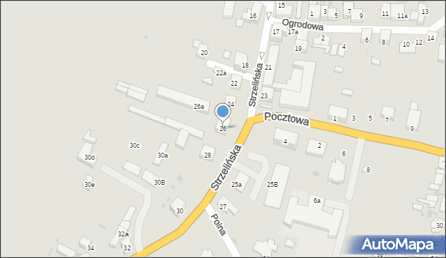 Wiązów, Strzelińska, 26, mapa Wiązów