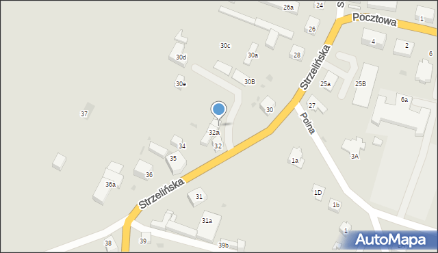 Wiązów, Strzelińska, 32b, mapa Wiązów