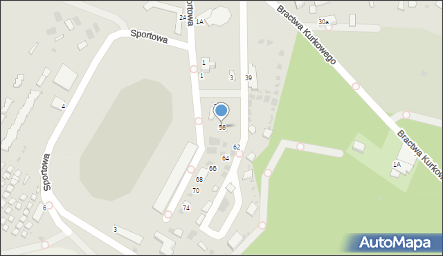 Więcbork, Strzelecka, 56, mapa Więcbork