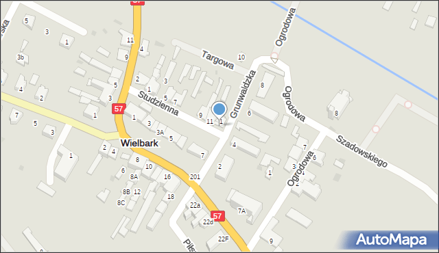 Wielbark, Studzienna, 13, mapa Wielbark