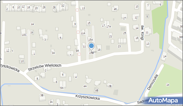 Wieliczka, Strzelców Wielickich, 15B, mapa Wieliczka