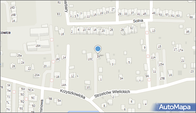 Wieliczka, Strzelców Wielickich, 1b, mapa Wieliczka