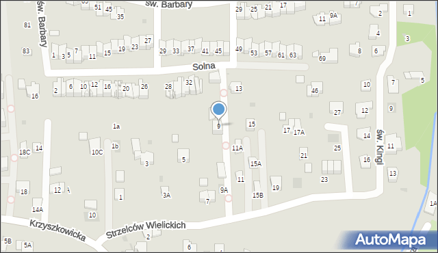 Wieliczka, Strzelców Wielickich, 9, mapa Wieliczka