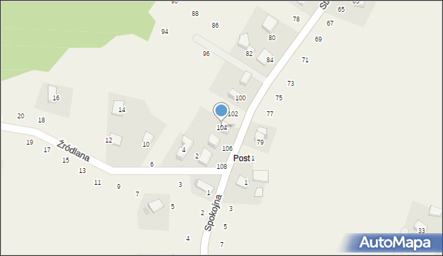 Wielka Wieś, Stroma, 104, mapa Wielka Wieś