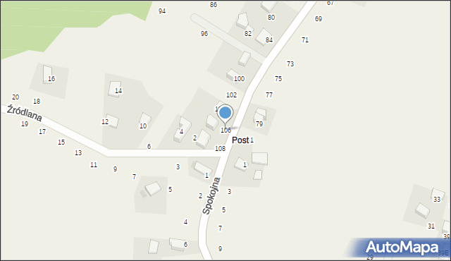 Wielka Wieś, Stroma, 106, mapa Wielka Wieś