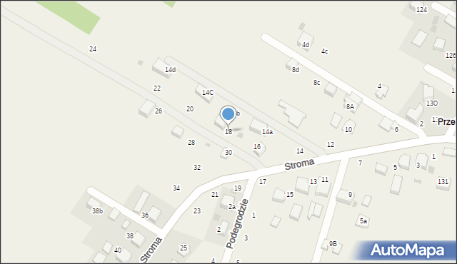 Wielka Wieś, Stroma, 18, mapa Wielka Wieś