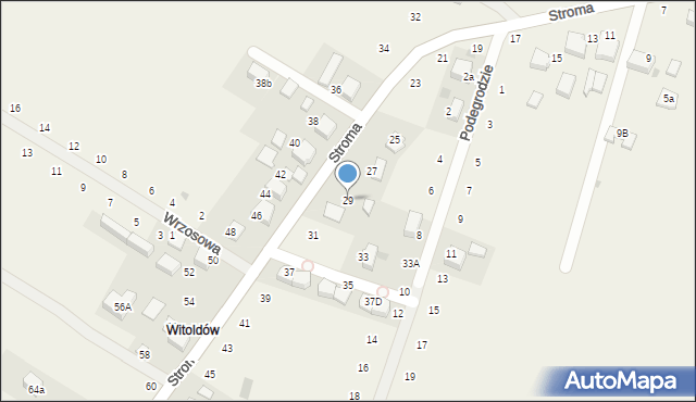 Wielka Wieś, Stroma, 29, mapa Wielka Wieś