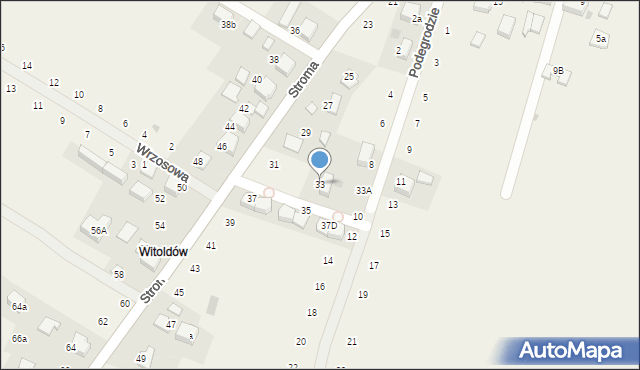 Wielka Wieś, Stroma, 33, mapa Wielka Wieś